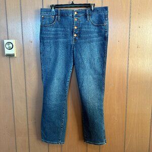J. Crew Vintage Slim Straight Jeans Women's Size 32 Medium Wash